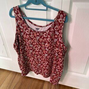 Lands' End Maroon Tank Top Size 2X